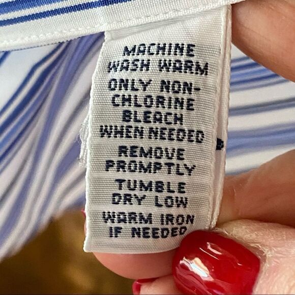 Ralph Lauren Men’s Sz L Classic Fit Blue Black Stripe Long Sleeve Shirt - Picture 7 of 7